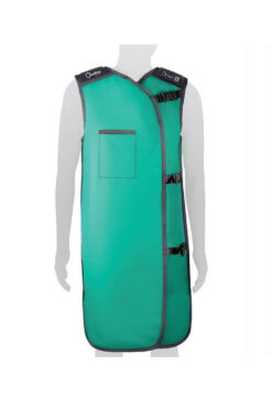 Green coat wraparound lead apron with clips