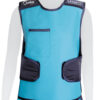 Mannequin wearing the Easy-Fit Lead Apron Vest in blue with velcro straps