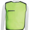 mannequin wearing the semi-wrap lead apron vest in lime green for x-ray protection