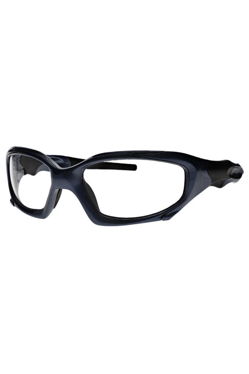 Curves lead glasses in black side view