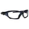 Curves lead glasses in black side view