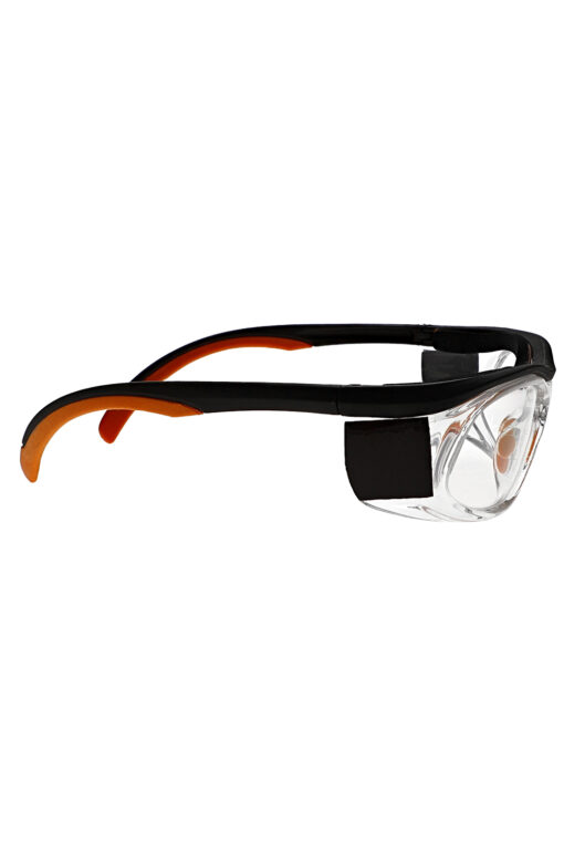 Flex 63 Lead glasses in orange - side view