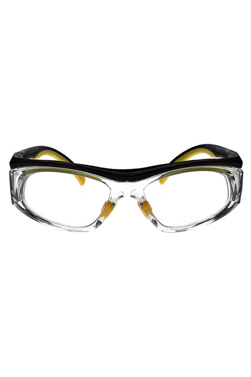 Flex 63 Lead glasses in yellow - front view