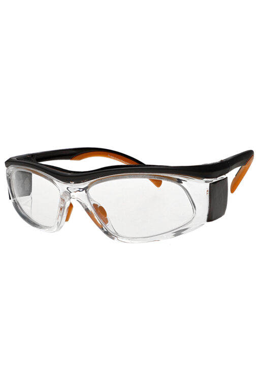 Flex 63 Lead glasses in orange - side view