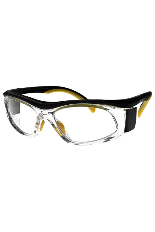 Flex 63 Lead glasses in yellow side angle