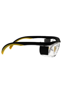 Flex 63 Lead glasses in yellow side angle