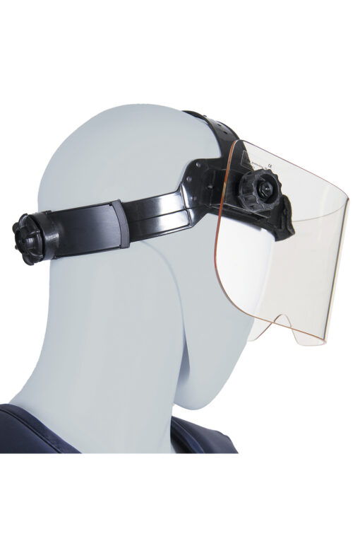 Panorama face shield for x-ray procedures rear view