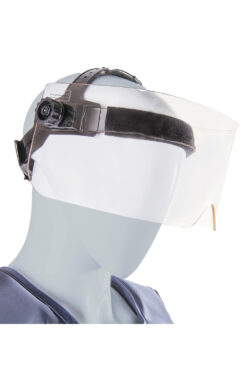 Panorama face shield for x-ray procedures side view