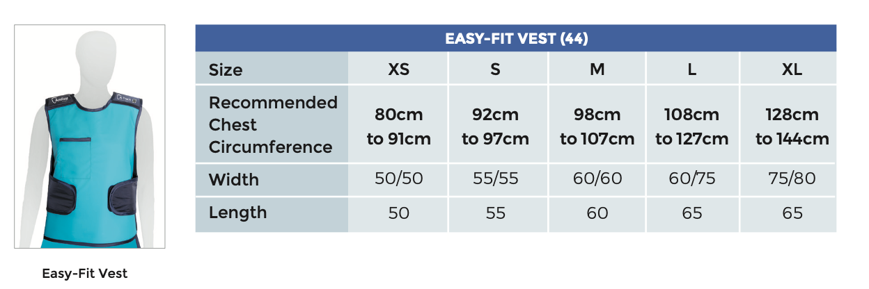 Easy-Fit Vest Measurements