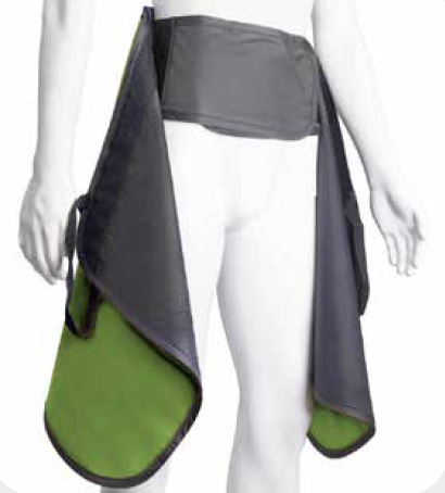 green skirt with support belt